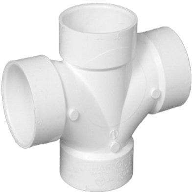 Charlotte Pipe & Foundry Company PVC 00428  0 Schedule 40 DWV PVC Double Sanitary Tee, White
