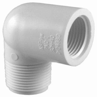 Charlotte Pipe & Foundry Company PVC 02307  0 Schedule 40 PVC 90 Degree Street Elbow, White