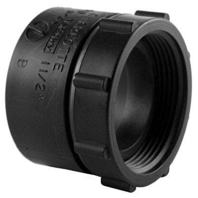 Charlotte Pipe & Foundry Company ABS 00910  0600HA ABS/DWV Swivel Tray Plug Adapter With Washer, 1-1/2 in