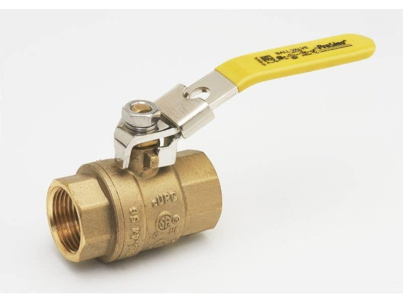 BK Products 107-82 Locking Handle Ball Valve, Brass.