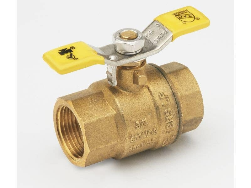BK Products 107-82 Full-Port Ball Valve, Forged Brass, T-Handle, Female Pipe Thread