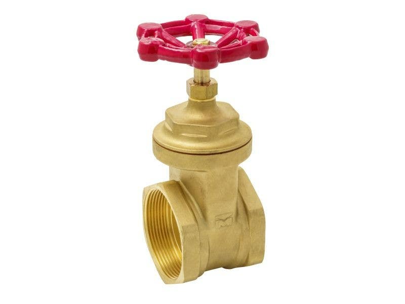 BK Products 100-010 Gate Valve, Full Port Brass, IPS Threaded, 3-In.