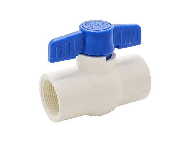 BK Products 107 Threaded Ball Valve, White PV