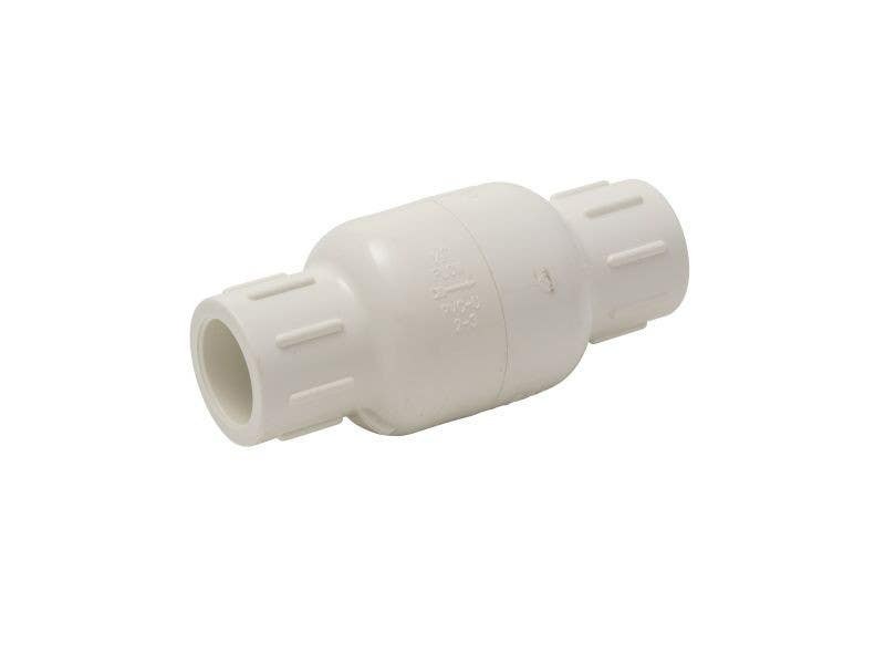 BK Products 101-60 PVC Check Valve, Solvent Weld, White, Schedule 40.