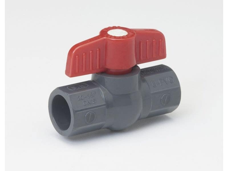 BK Products 107-60 Solvent Ball Valve, Gray PVC