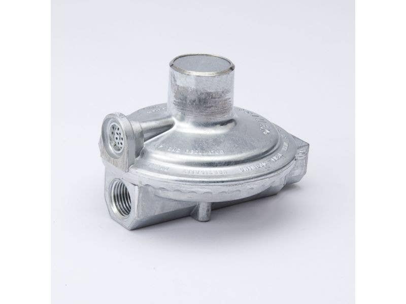 BK Products 112-501 Liquid Propane Gas Low Pressure Regulator, Die Cast Zinc, 1/4 x .3/8-In.