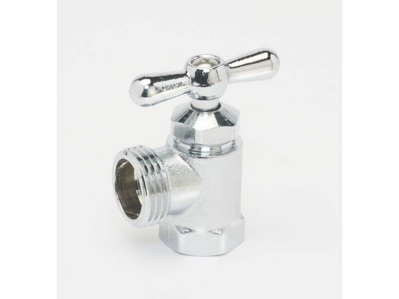 BK Products 102-203 Washing Machine Valve, Front Operated, Chrome Plated Brass, Female, 1/2 x 3/4-In.