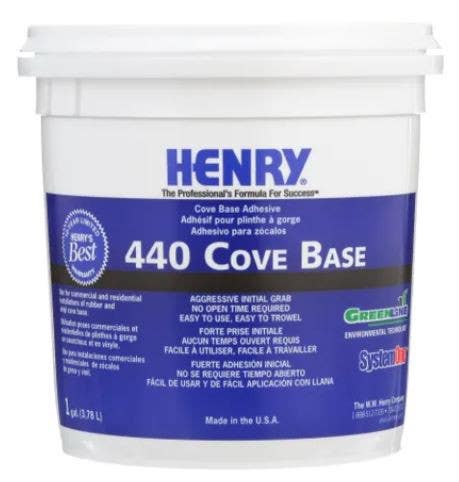 Henry 12111 440 Cove Base Adhesive, 1 Gals