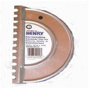 Henry 12272 Square Notch G Trowel, 1/4 x 1/4 x 1/4 in.