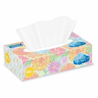 Delta Brands 11261-12 Facial Tissues Flat Box