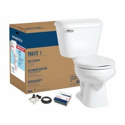 Mansfield 130CTK Complete Round-Front Toilet Kit, White