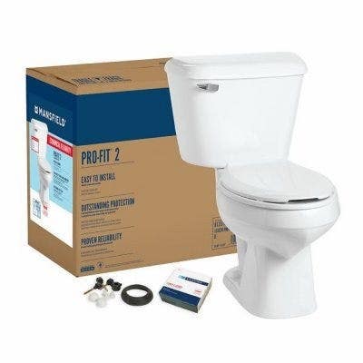 Mansfield 135CTK Complete Toilet Kit, Elongated Front, White, 12 in Rough In