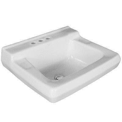 Mansfield 1917C Commercial Wall-Mount Lavatory Sink, White, 19.75 x 16.75 in.