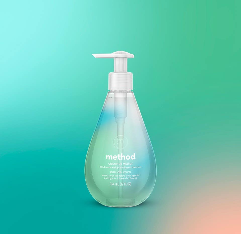 Method Products 01853 Natural Gel Hand Soap, Coconut Water, 12-oz