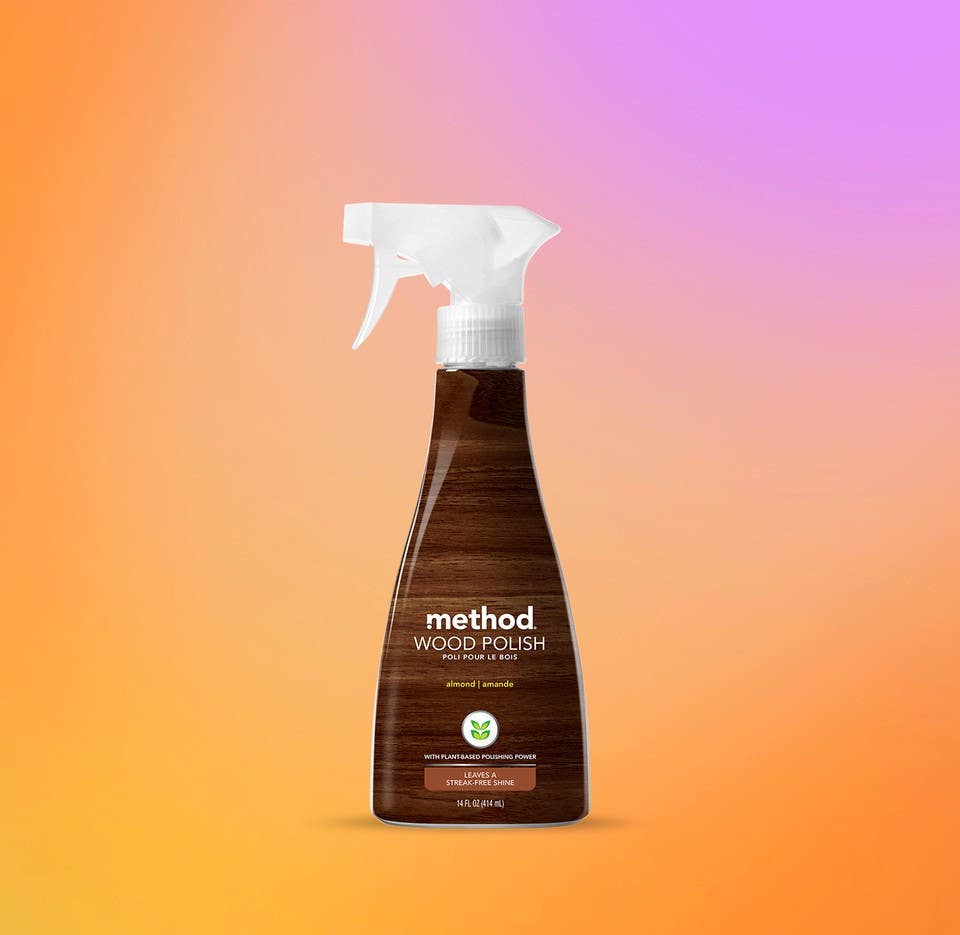 Method Products 01918 Wood Polish, Almond, 14-oz.