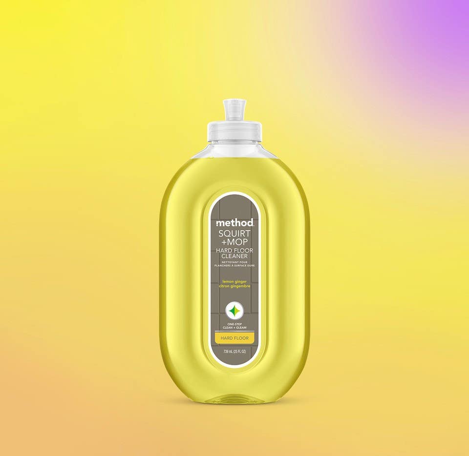 Method Products 00563 Squirt + Mop Hard Floor Cleaner, Lemon Ginger, 25-oz