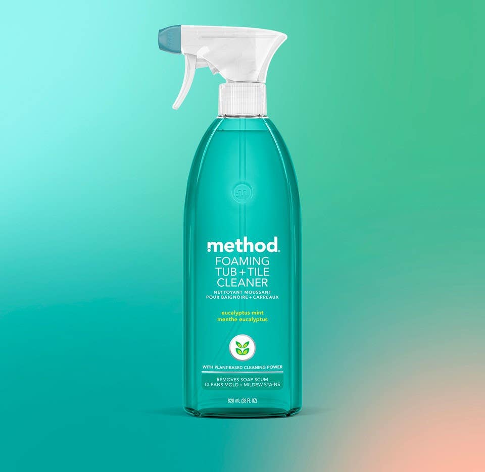 Method Products 01656 Foaming Tub & Tile Bathroom Cleaner, Eucalyptus Mint, 28-oz