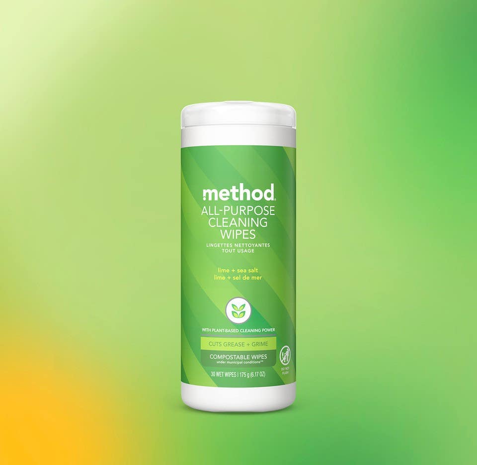 Method Products 018 All-Purpose Cleaning Wipes, 30 Count