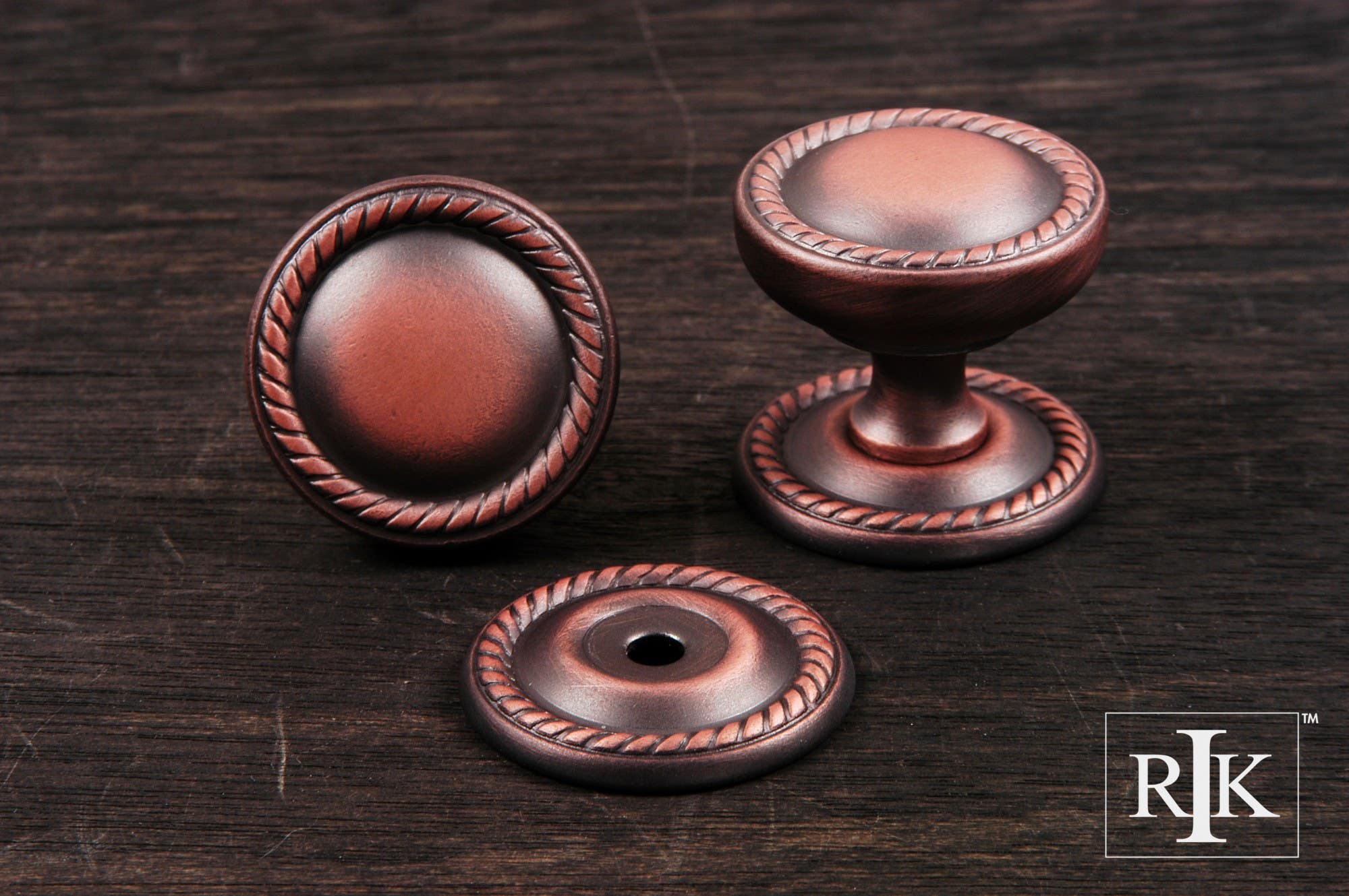 RKI CK 1217 Flat Rope Knob with Detachable Back Plate