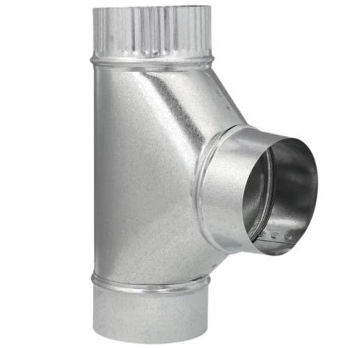 Imperial GV089 HVAC Tee, Full Flow, Galvanized, 26 Gauge