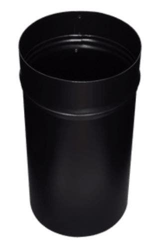 Imperial BM0042 Black Stove Pipe Slip Connector, 24-Gauge, 6 in