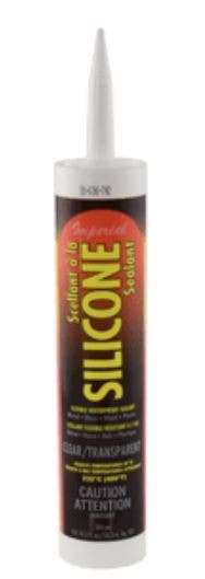 Imperial KK0203 High-Temp Silicone Sealant, Clear, 10.3-oz.
