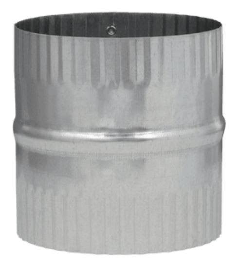 Imperial GV1 HVAC Duct Pipe Connector, Round, Crimped Ends, Galvanized