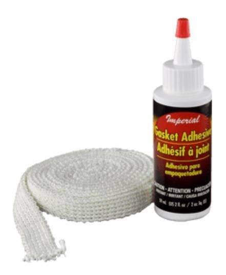 Imperial KK0142 Fiberglass Tape Kit for Stove Windows, 5/8 x 1/8 in x 7 Ft. White Tape