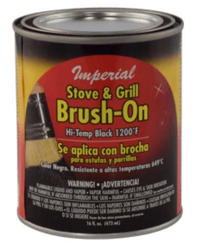 Imperial CH0134 Black Stove/Grille Brush-On Paint 16-oz.