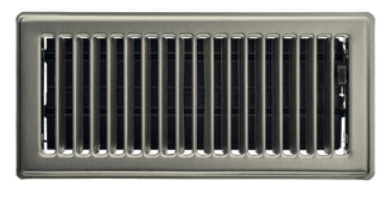 Imperial RG3300 Contemporary Floor Register, Satin Nickel, 4 x 10 in