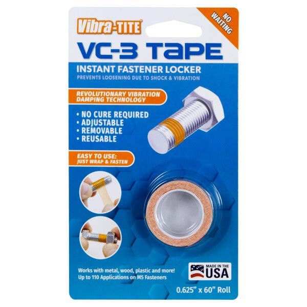 Vibra-Tite 23805BC VC-3 Tape Blister Card 5 ft, 12 Pack