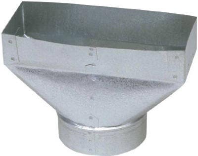 Imperial GV0 HVAC Register Boot, Galvanized, 30-Gauge