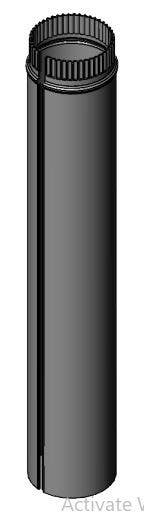 Imperial BM0344 Stove Pipe, Black, 4 x 24 in