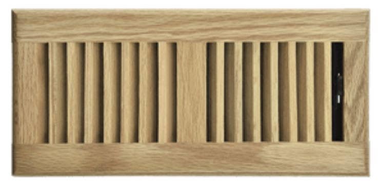 Imperial RG219 Floor Register, Oak Louvered Hardwood