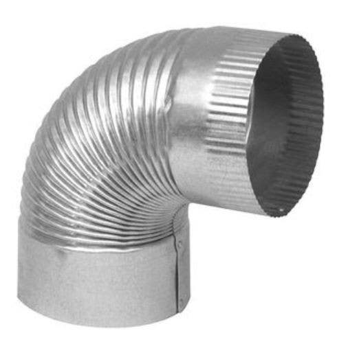 Imperial GV0327-C HVAC Furnace Elbow, Corrugated Galvanized, 30 Gauge, 6 in