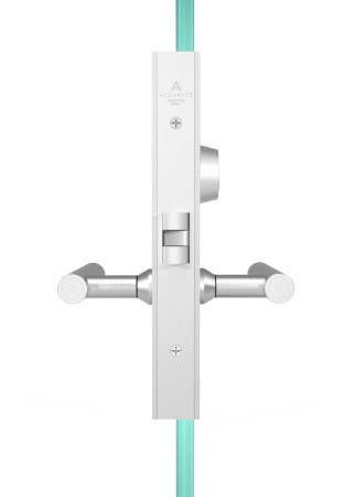 Accurate Lock & Hardware GO87 Offset Glass Patch Mortise Set, 2" Backset, 1/2" Door