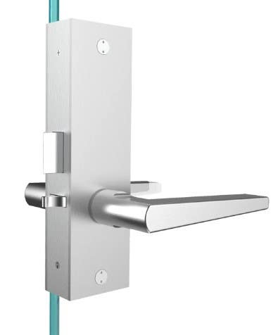 Accurate Lock & Hardware GO17 Offset Glass Patch Mortise Set, Narrow 1-1/8" Backset, 1/2" Door