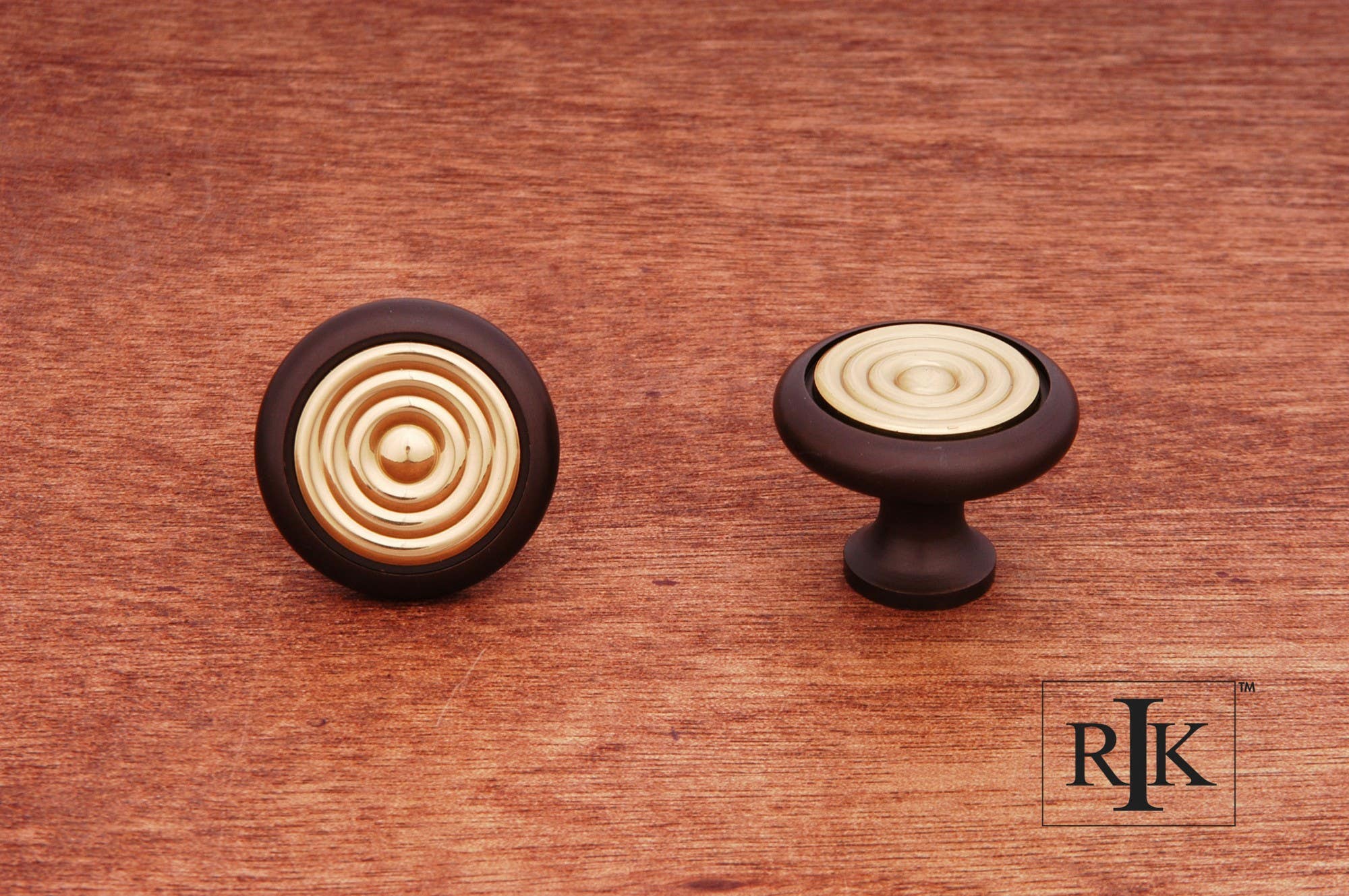 RKI CK 4248 Knob with Riveted Brass Circular Insert