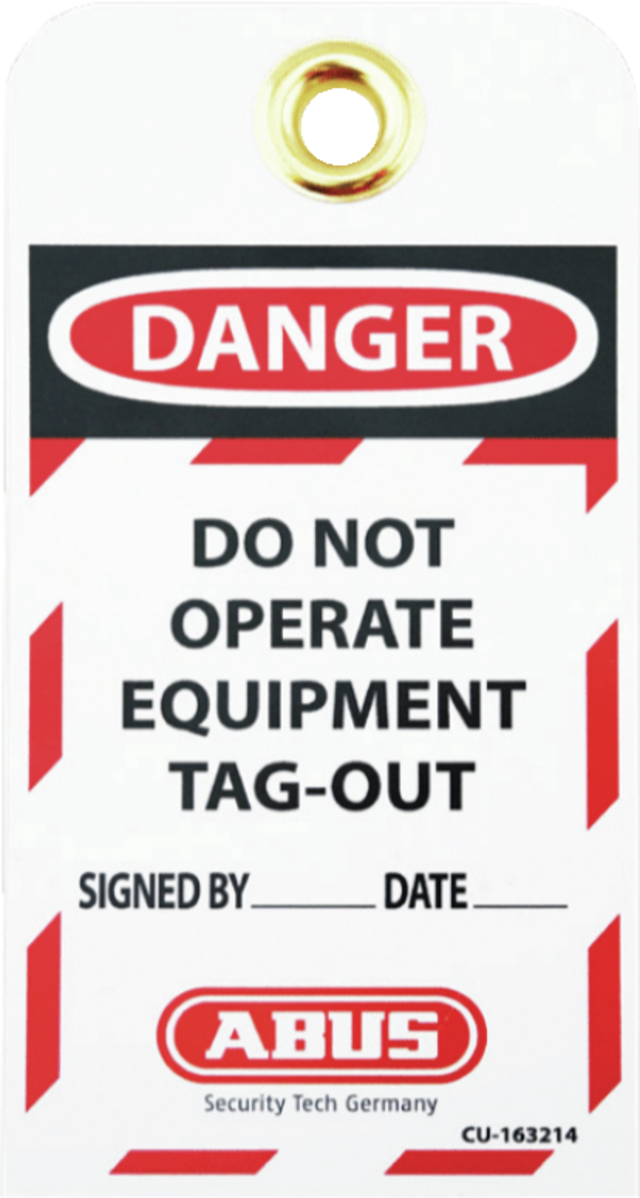 Abus T100 Do Not Operate Tag + Zip Tie