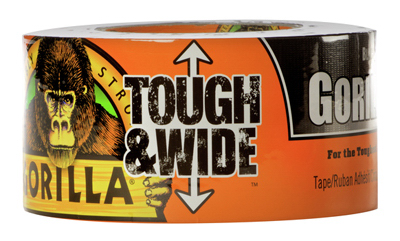 Gorilla Glue Company 106425 Tough & Wide Tape, Black, 2.88" x 25-Yd.
