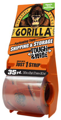 Gorilla Glue Company 6045002 Heavy Duty Packaging Tape Tough & Wide, 3" x 35-Yd.