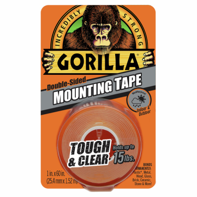 Gorilla Glue Company 6065003 Mounting Tape, Clear, 1 x 60"