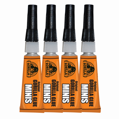 Gorilla Glue Company 5000503 Original Glue Minis, 3g Tubes, 4-Ct.