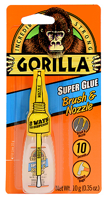 Gorilla Glue Company 7500102 Super Glue Brush & Nozzle, 10g