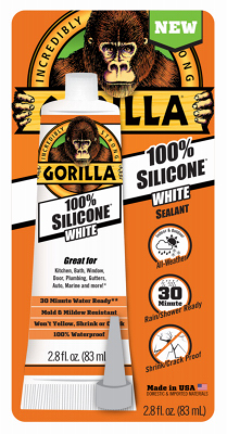 Gorilla Glue Company 108329 Silicone Sealant, White 2.8-oz.