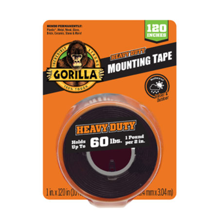 Gorilla Glue Company 102441 Heavy Duty Mounting Tape,1" x 120"