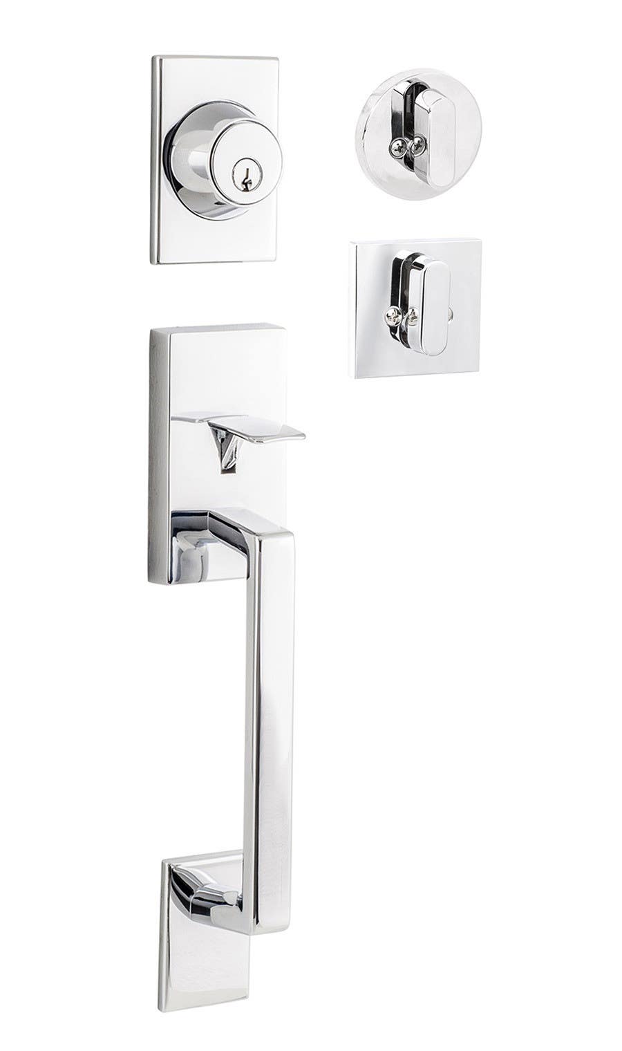 Sure-Loc Hardware KN Koln Handleset, Solid Brass