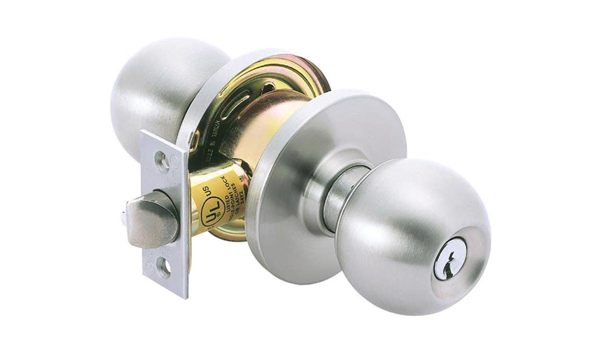 Sure-Loc Hardware GT Grade 2 Cylindrical Knobset, Satin Chrome