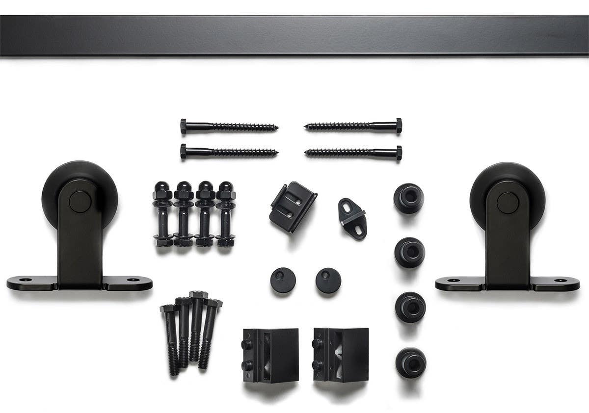 Sure-Loc Hardware BARN-2KIT Barn Door Track System with Top Mounted Roller