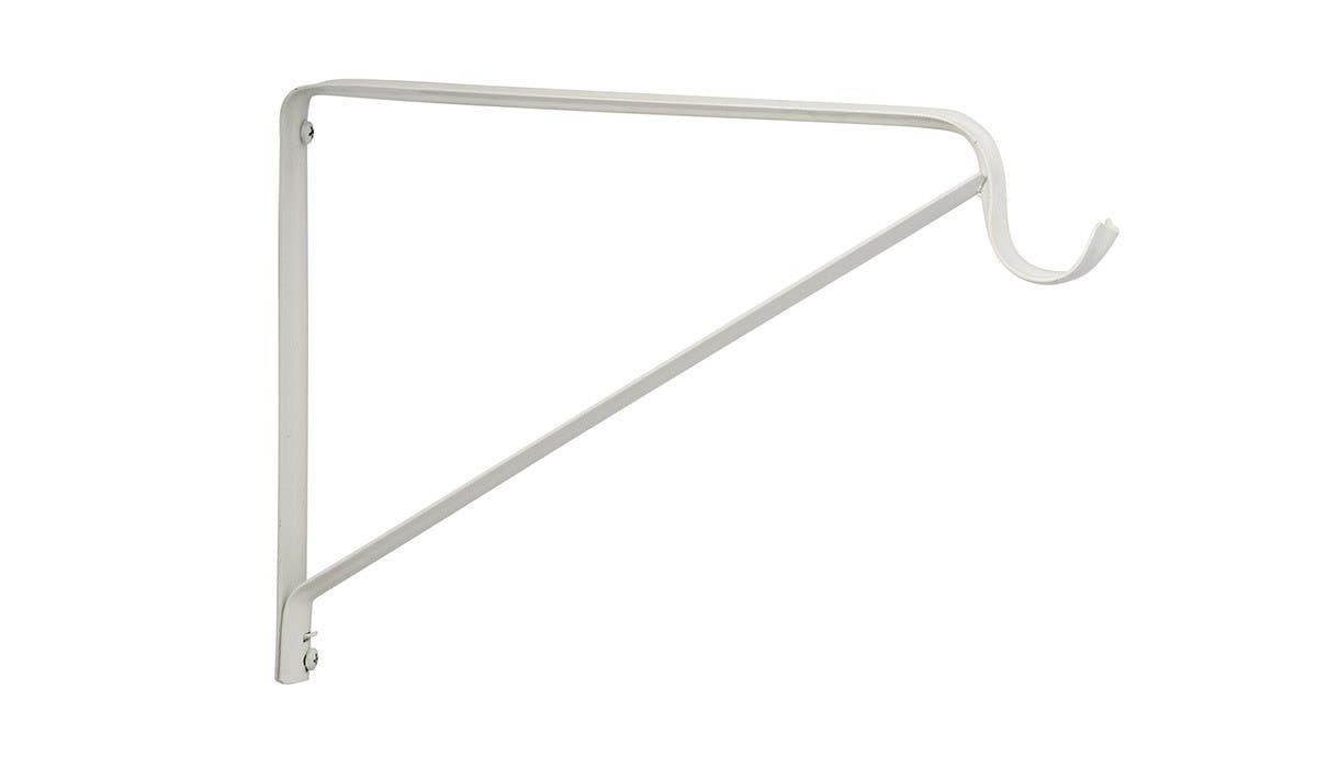 Sure-Loc Hardware SRS-3 Fixed Shelf and Rod Support, White Powder Coat